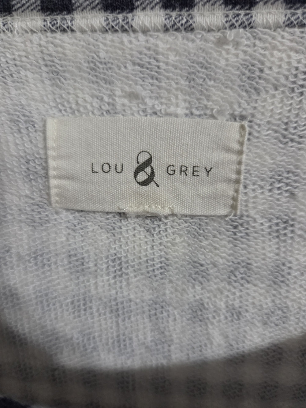 Lou & Grey Navy and White Checked Pullover - Picture 4 of 4